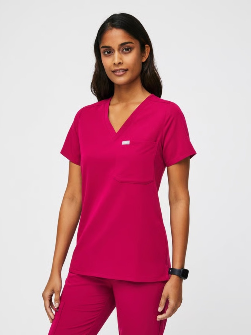 Figs Ultra Rose Catarina One Pocket Scrub Top